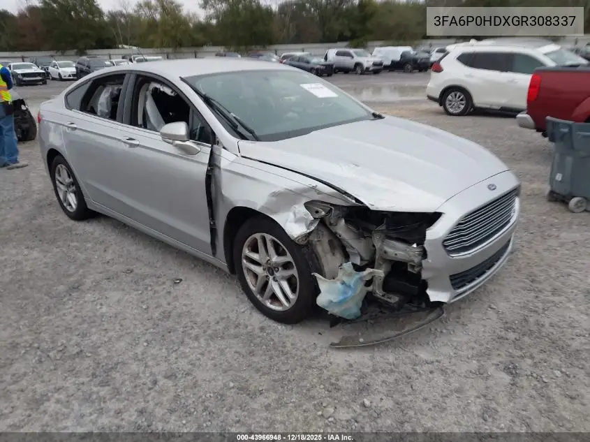 3FA6P0HDXGR308337 2016 Ford Fusion Se