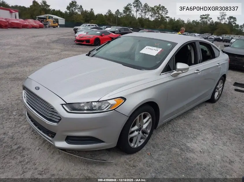 3FA6P0HDXGR308337 2016 Ford Fusion Se