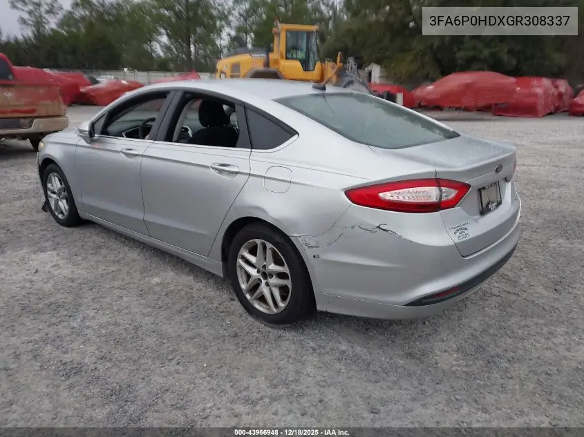 3FA6P0HDXGR308337 2016 Ford Fusion Se