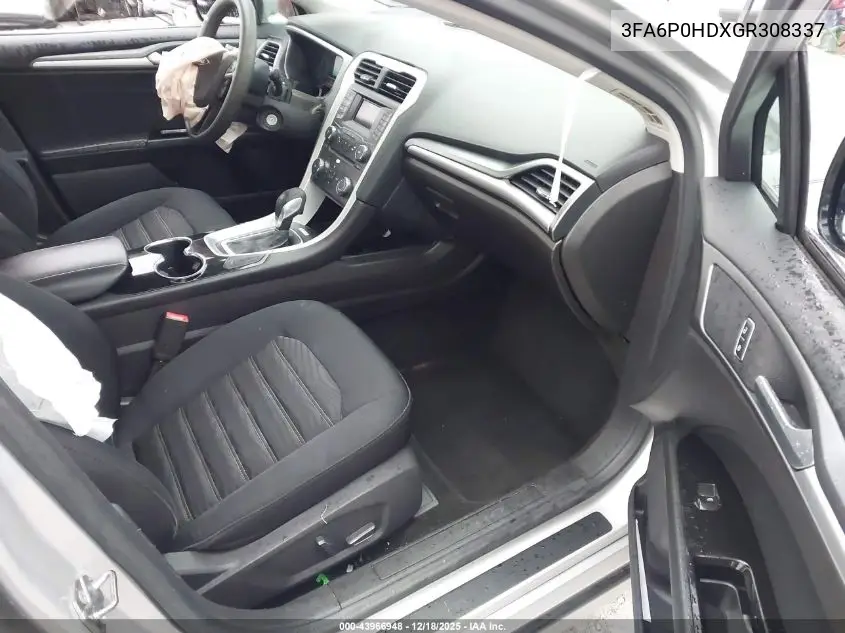 3FA6P0HDXGR308337 2016 Ford Fusion Se