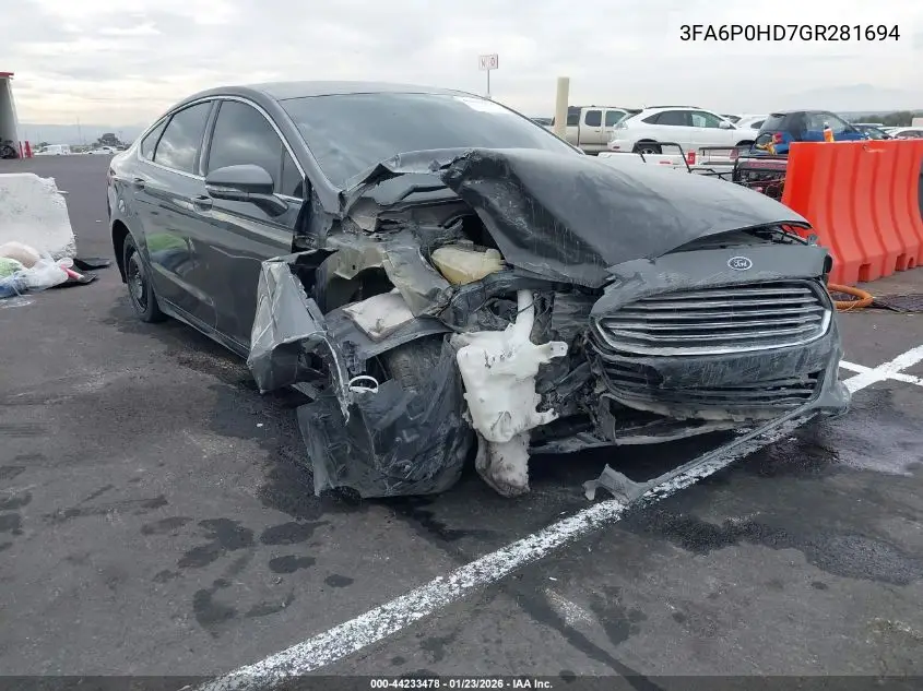 3FA6P0HD7GR281694 2016 Ford Fusion Se