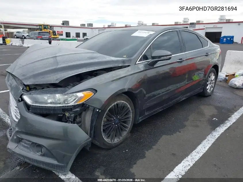 3FA6P0HD7GR281694 2016 Ford Fusion Se