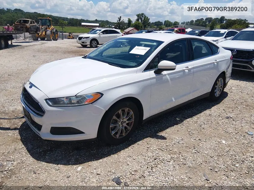 2016 Ford Fusion S VIN: 3FA6P0G79GR389200 Lot: 45611098