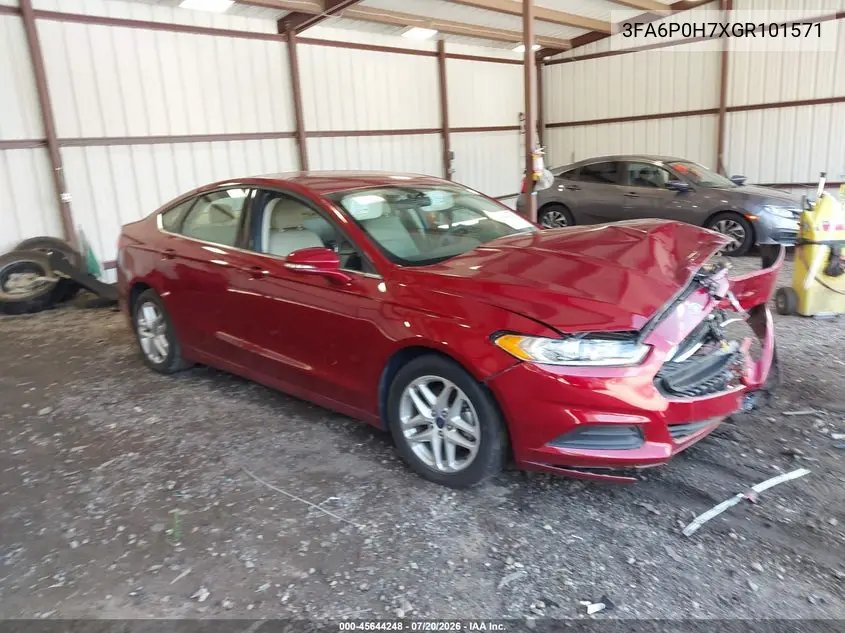 2016 Ford Fusion Se VIN: 3FA6P0H7XGR101571 Lot: 45644248