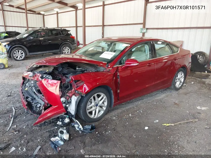 2016 Ford Fusion Se VIN: 3FA6P0H7XGR101571 Lot: 45644248