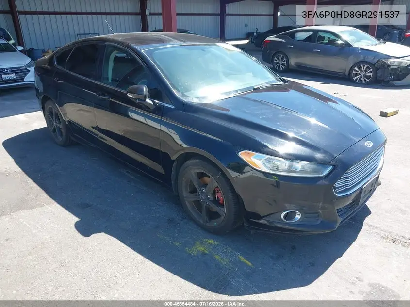 2016 Ford Fusion Se VIN: 3FA6P0HD8GR291537 Lot: 45654484