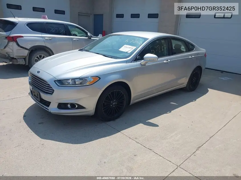 2016 Ford Fusion Se VIN: 3FA6P0HD7GR352425 Lot: 45657858
