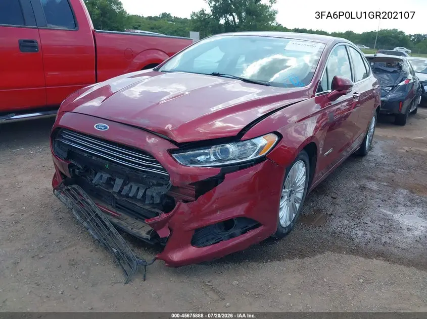 2016 Ford Fusion Hybrid Se VIN: 3FA6P0LU1GR202107 Lot: 45675888