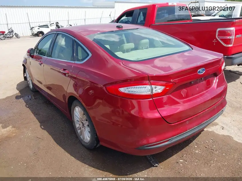 2016 Ford Fusion Hybrid Se VIN: 3FA6P0LU1GR202107 Lot: 45675888