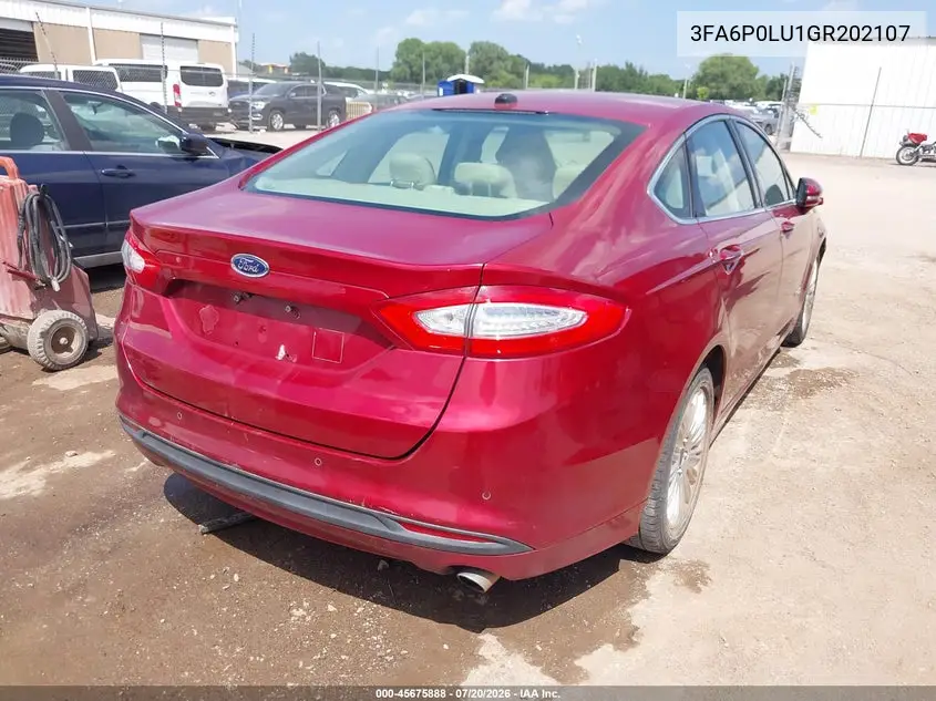 2016 Ford Fusion Hybrid Se VIN: 3FA6P0LU1GR202107 Lot: 45675888