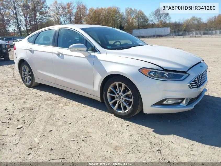 3FA6P0HD5HR341280 2017 Ford Fusion Se