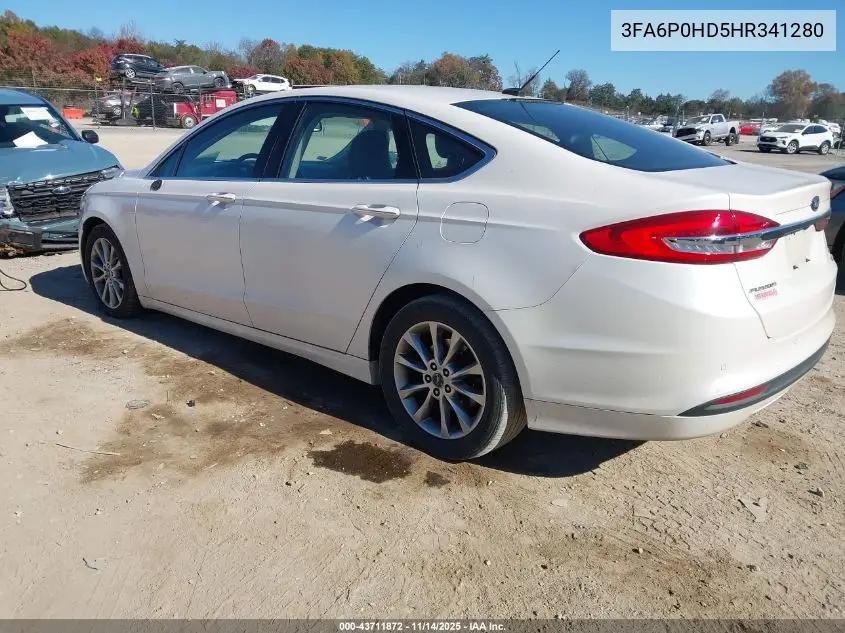 3FA6P0HD5HR341280 2017 Ford Fusion Se