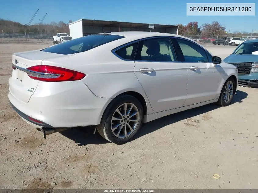 3FA6P0HD5HR341280 2017 Ford Fusion Se