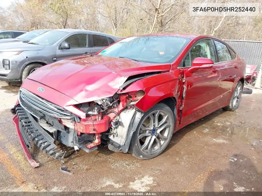 3FA6P0HD5HR252440 2017 Ford Fusion Se