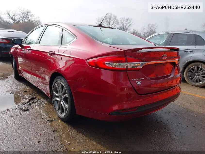 3FA6P0HD5HR252440 2017 Ford Fusion Se