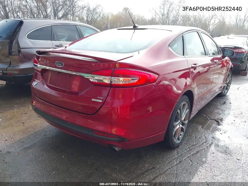 3FA6P0HD5HR252440 2017 Ford Fusion Se