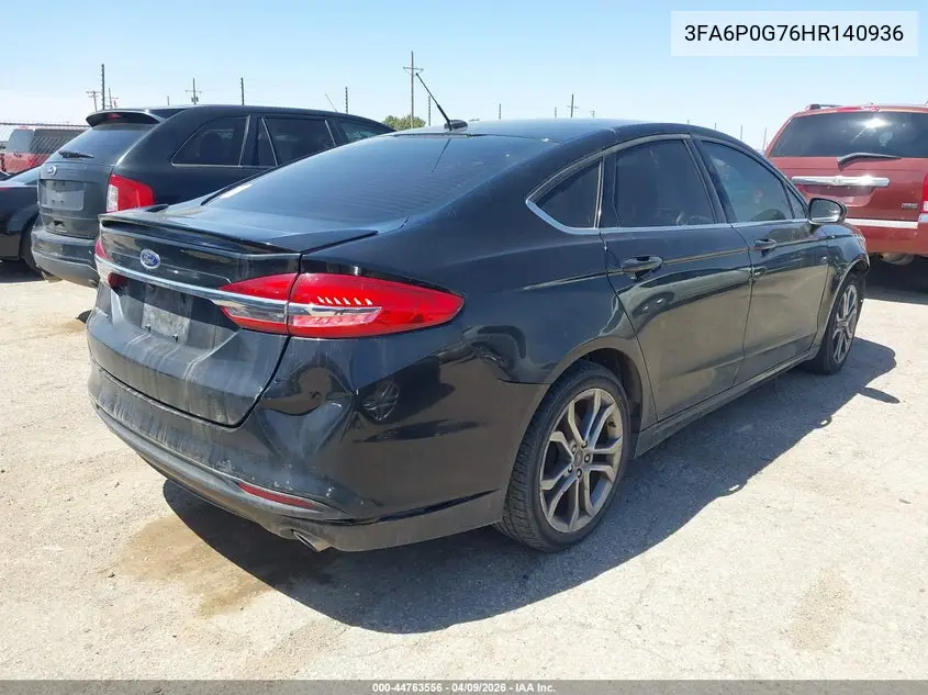 3FA6P0G76HR140936 2017 Ford Fusion S
