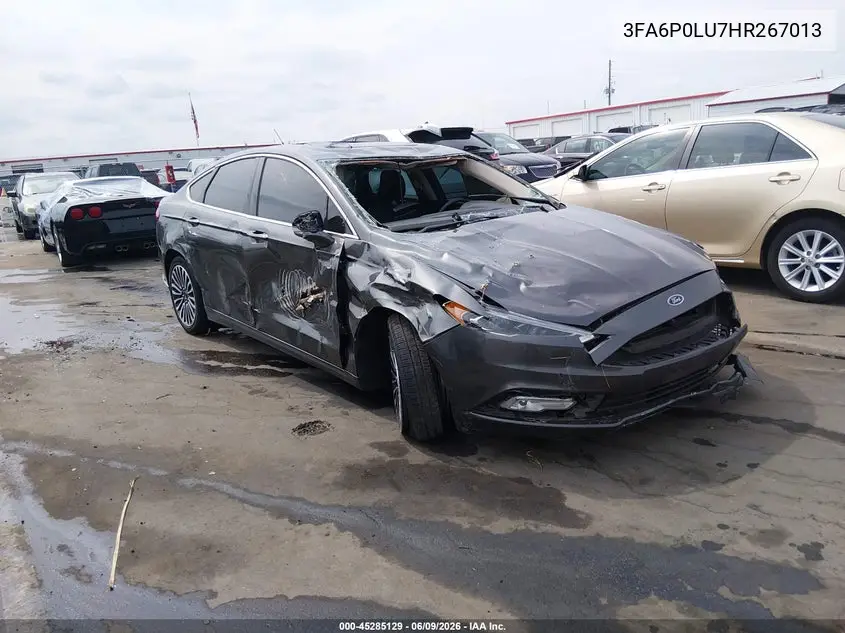 2017 Ford Fusion Hybrid Se VIN: 3FA6P0LU7HR267013 Lot: 45285129