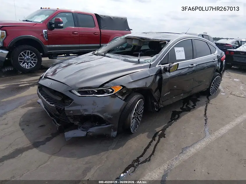 2017 Ford Fusion Hybrid Se VIN: 3FA6P0LU7HR267013 Lot: 45285129