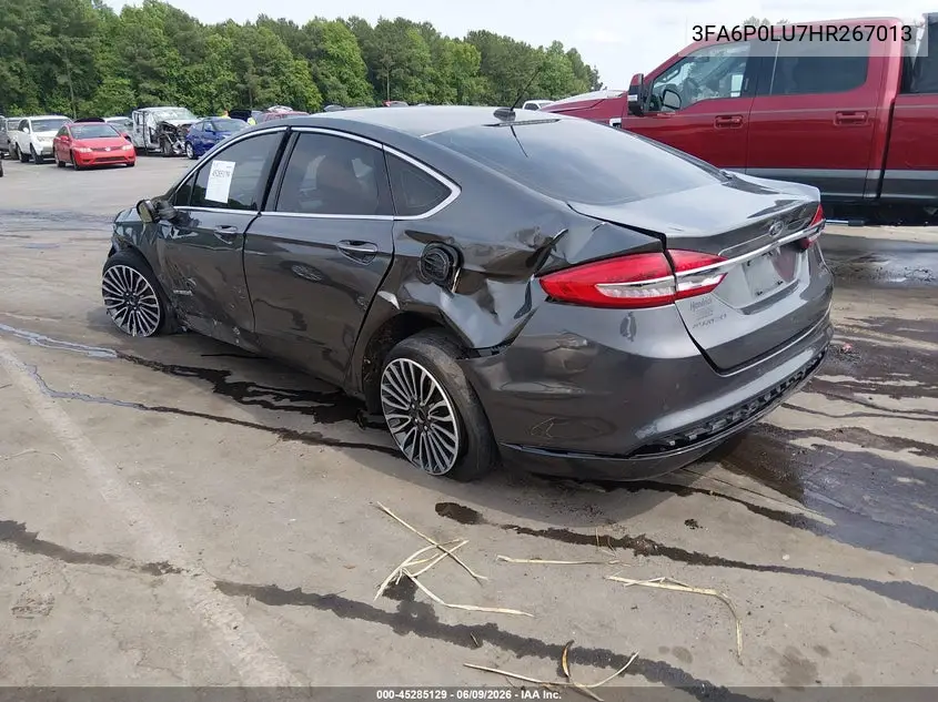 2017 Ford Fusion Hybrid Se VIN: 3FA6P0LU7HR267013 Lot: 45285129