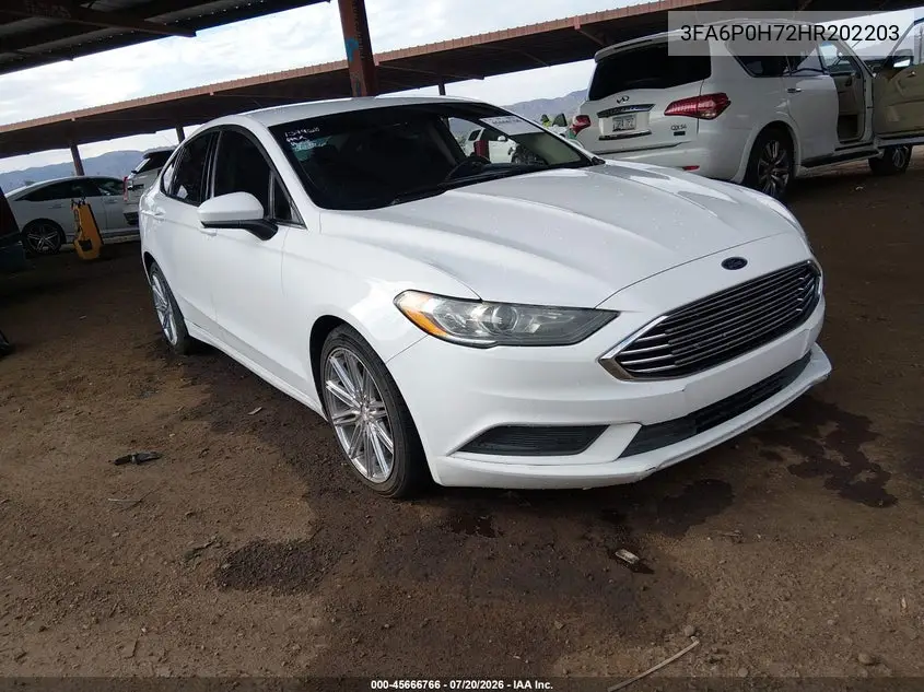 2017 Ford Fusion Se VIN: 3FA6P0H72HR202203 Lot: 45666766
