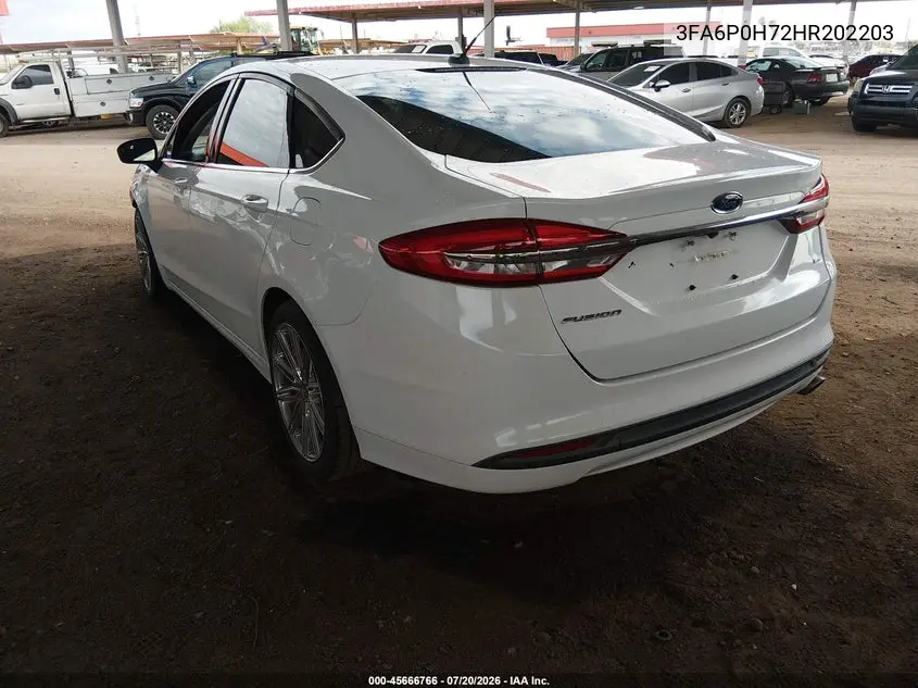 2017 Ford Fusion Se VIN: 3FA6P0H72HR202203 Lot: 45666766