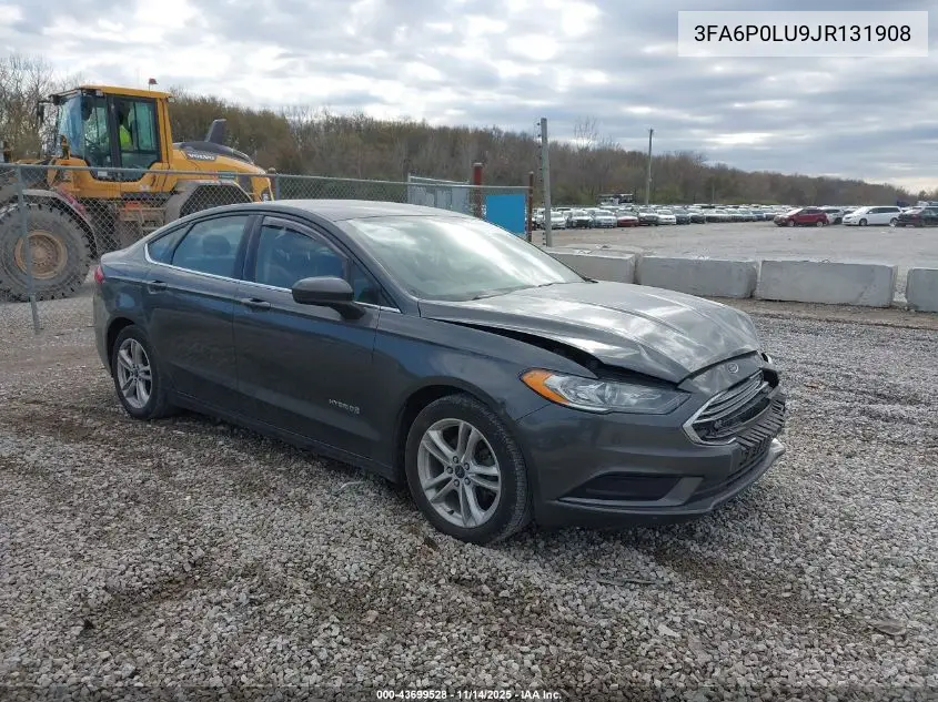 3FA6P0LU9JR131908 2018 Ford Fusion Hybrid Se