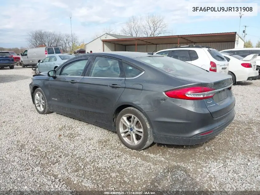 3FA6P0LU9JR131908 2018 Ford Fusion Hybrid Se