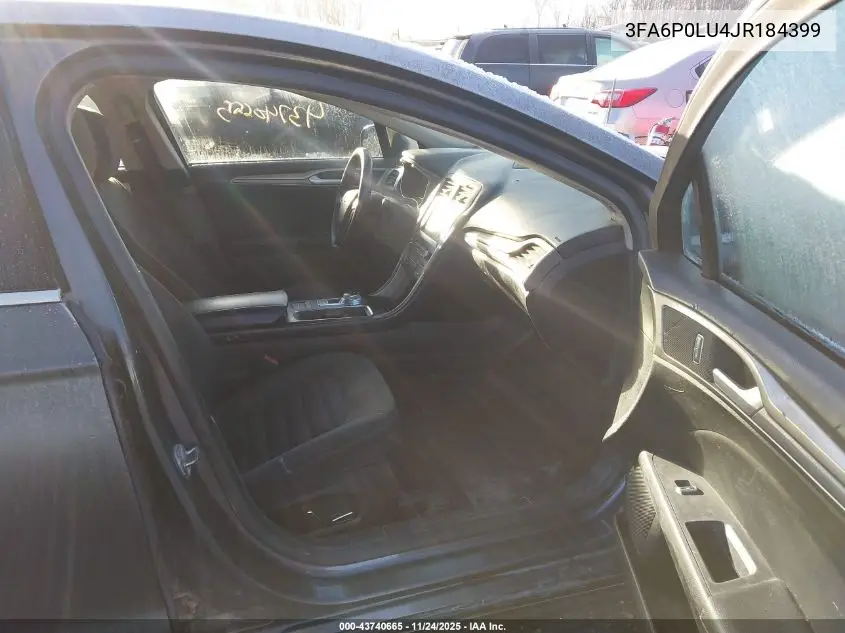 3FA6P0LU4JR184399 2018 Ford Fusion Hybrid Se