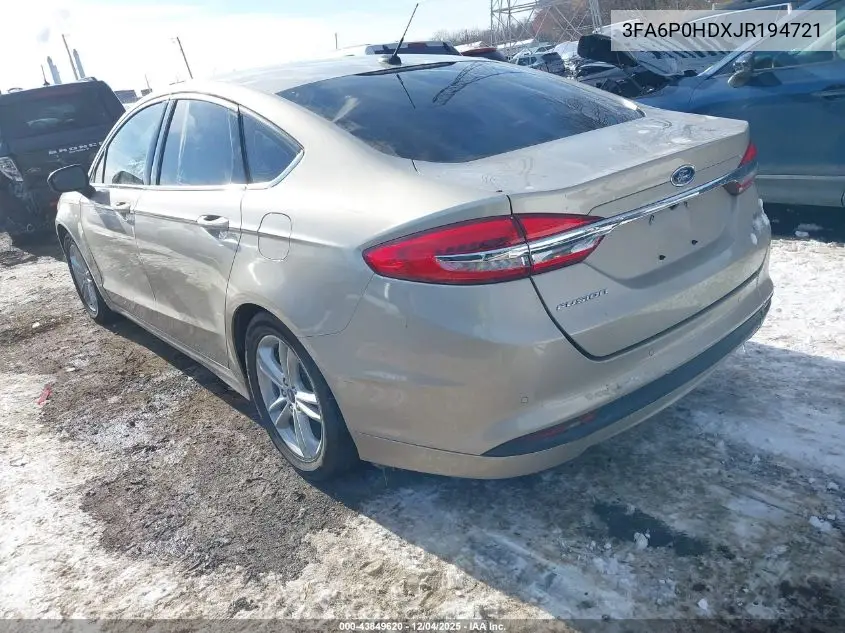 3FA6P0HDXJR194721 2018 Ford Fusion Se
