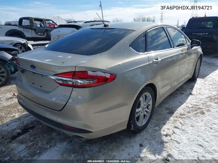 3FA6P0HDXJR194721 2018 Ford Fusion Se