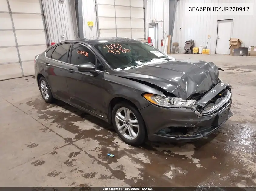 3FA6P0HD4JR220942 2018 Ford Fusion Se