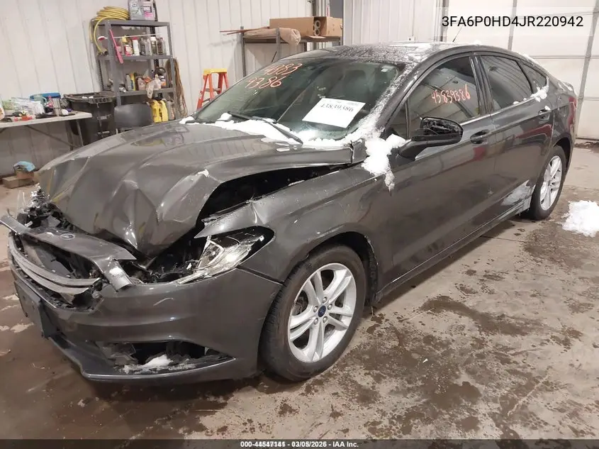 3FA6P0HD4JR220942 2018 Ford Fusion Se