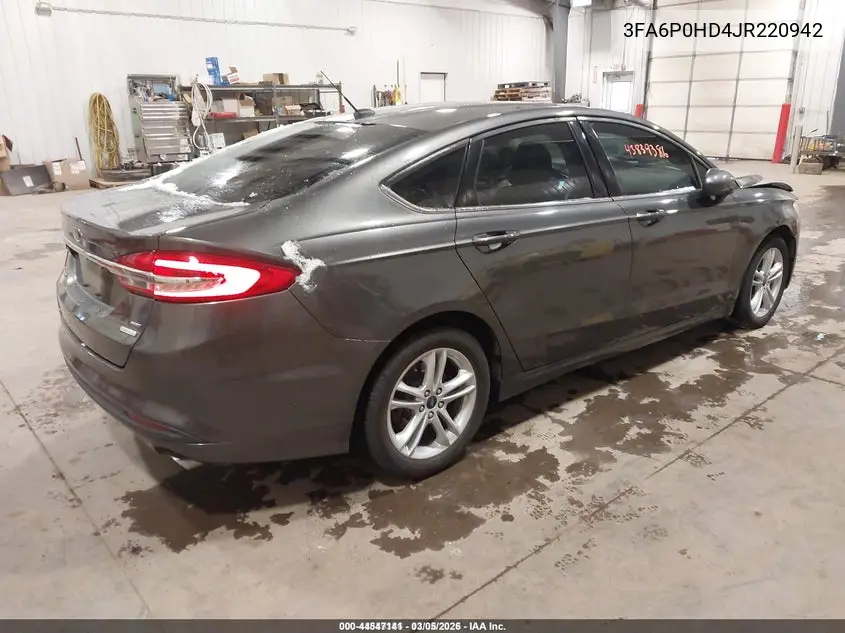 3FA6P0HD4JR220942 2018 Ford Fusion Se
