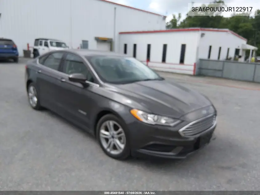 2018 Ford Fusion Hybrid S VIN: 3FA6P0UU0JR122917 Lot: 45481540