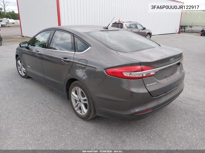 2018 Ford Fusion Hybrid S VIN: 3FA6P0UU0JR122917 Lot: 45481540