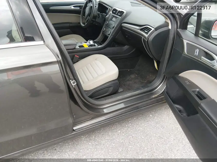 2018 Ford Fusion Hybrid S VIN: 3FA6P0UU0JR122917 Lot: 45481540