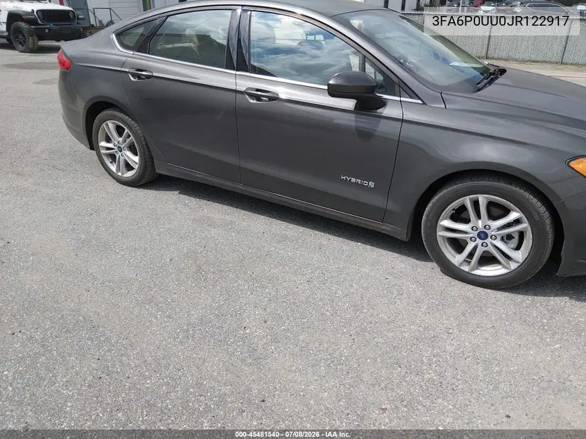 2018 Ford Fusion Hybrid S VIN: 3FA6P0UU0JR122917 Lot: 45481540