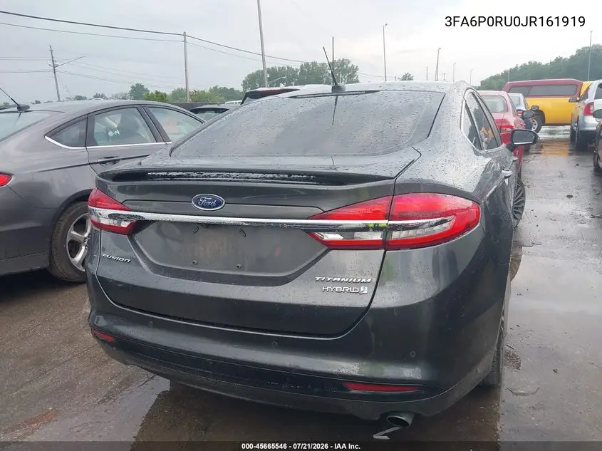 2018 Ford Fusion Hybrid Titanium VIN: 3FA6P0RU0JR161919 Lot: 45665546