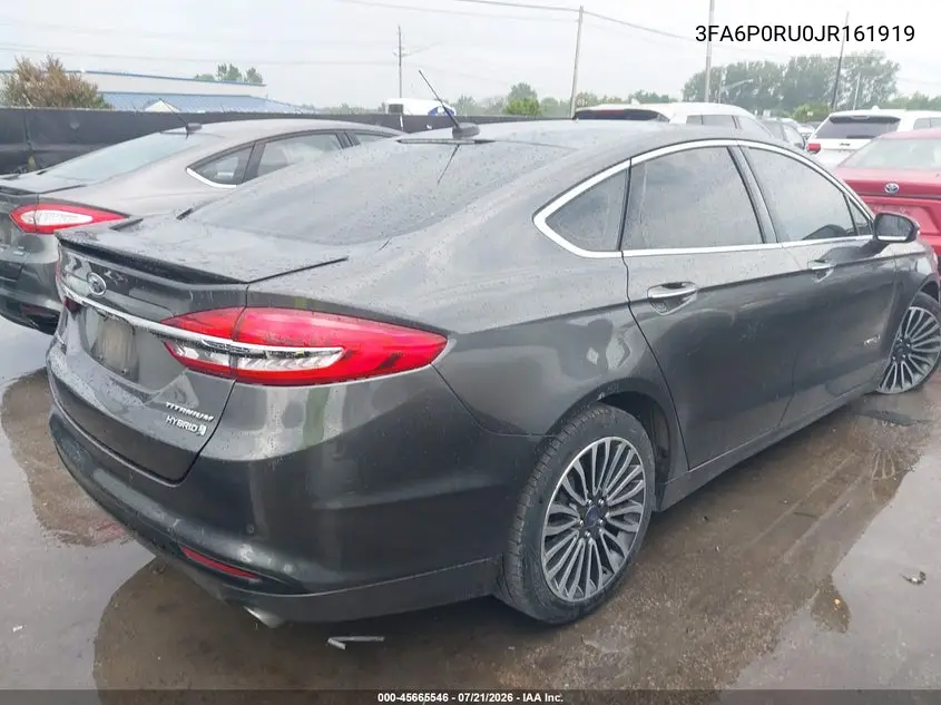 2018 Ford Fusion Hybrid Titanium VIN: 3FA6P0RU0JR161919 Lot: 45665546