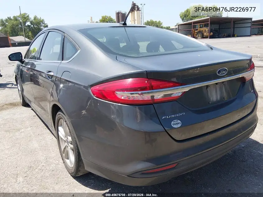2018 Ford Fusion Se VIN: 3FA6P0H76JR226977 Lot: 45675708