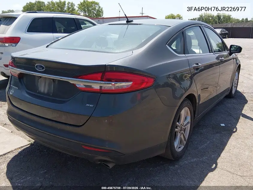 2018 Ford Fusion Se VIN: 3FA6P0H76JR226977 Lot: 45675708