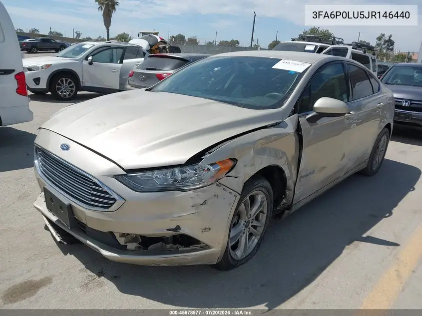 2018 Ford Fusion Hybrid Se VIN: 3FA6P0LU5JR146440 Lot: 45678577