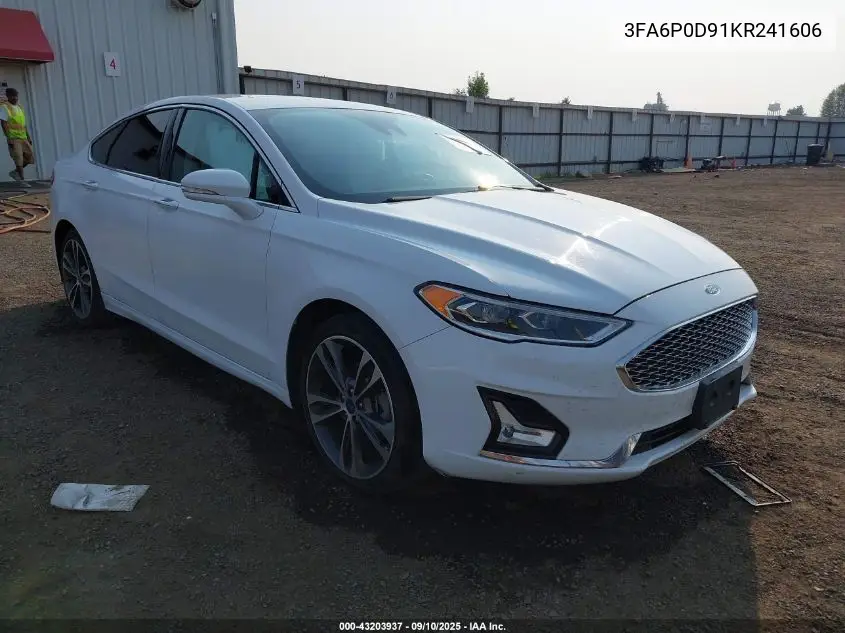 3FA6P0D91KR241606 2019 Ford Fusion Titanium