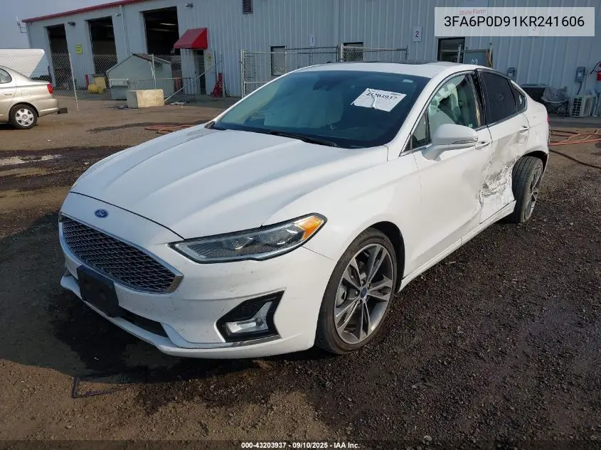 3FA6P0D91KR241606 2019 Ford Fusion Titanium