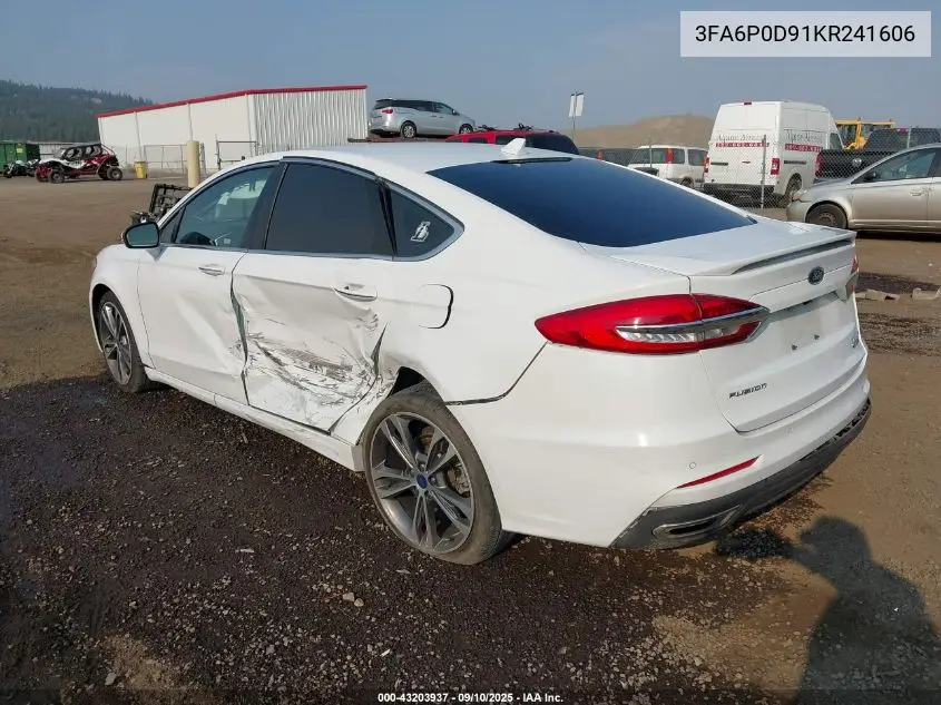 3FA6P0D91KR241606 2019 Ford Fusion Titanium