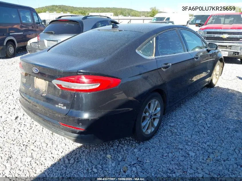 3FA6P0LU7KR256598 2019 Ford Fusion Hybrid Se