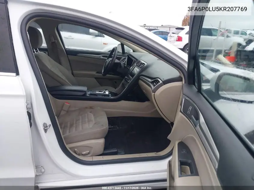 3FA6P0LU5KR207769 2019 Ford Fusion Hybrid Se