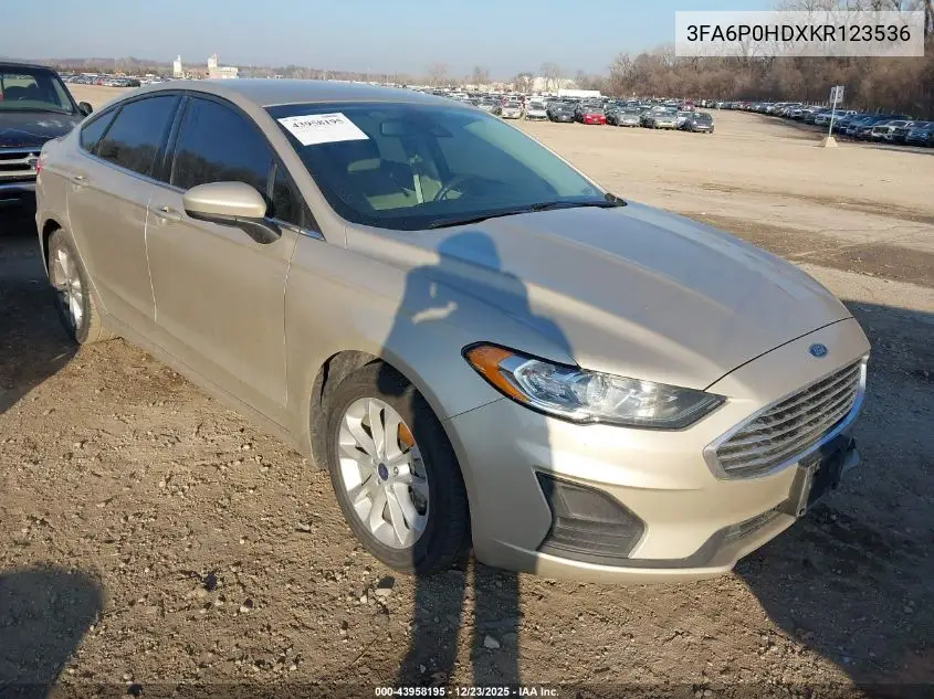 3FA6P0HDXKR123536 2019 Ford Fusion Se