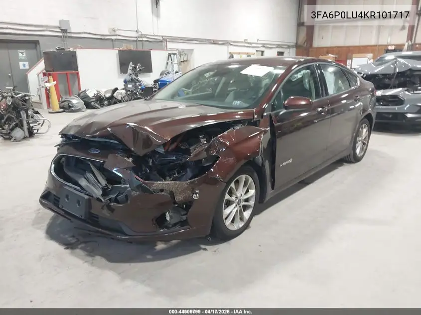 3FA6P0LU4KR101717 2019 Ford Fusion Hybrid Se